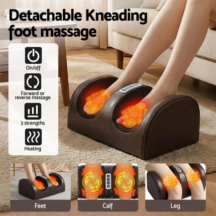 Livemor Massage Mat Kneading Neck Foot Massager Heated Vibration Airbag Mattress.