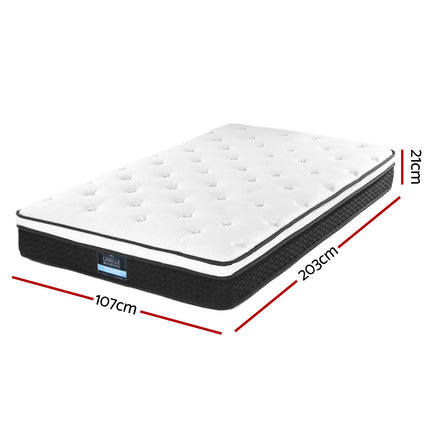 Giselle Bedding 21cm Mattress Euro Top King Single.