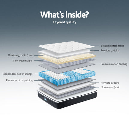 Giselle Bedding 21cm Mattress Euro Top Queen.