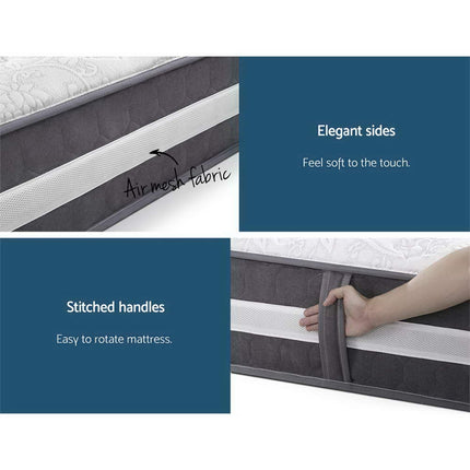 Giselle Bedding 30cm Mattress Pocket Spring King Single.