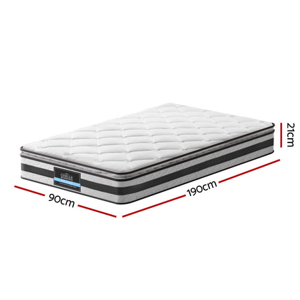 Giselle Bedding 21cm Mattress Pillow Top Single.