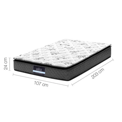 Giselle Bedding 24cm Mattress Pillow Top King Single.