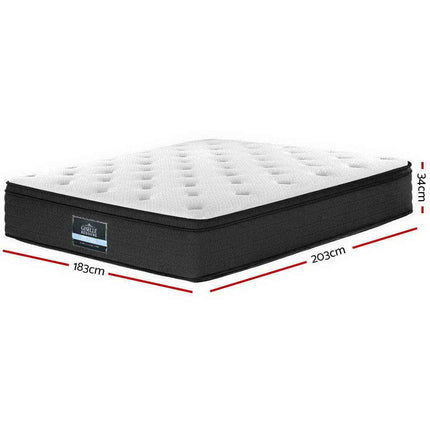 Giselle Bedding 34cm Mattress Euro Top King.