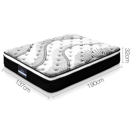 Giselle Bedding 32cm Mattress Euro Top Double.