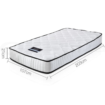 Giselle Bedding 21cm Mattress Tight Top King Single.