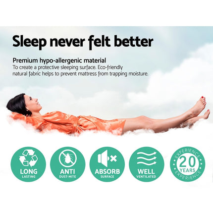 Giselle Bedding 21cm Mattress Tight Top King Single.