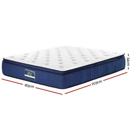 Giselle Bedding 34cm Mattress Cool Gel Memory Foam 7 Zone King.