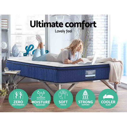 Giselle Bedding 34cm Mattress Cool Gel Memory Foam 7 Zone Queen.
