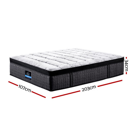 Giselle Bedding 34cm Mattress 9 Zone Latex Foam King Single.