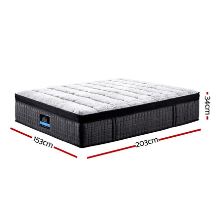 Giselle Bedding 34cm Mattress 9 Zone Latex Foam Queen.