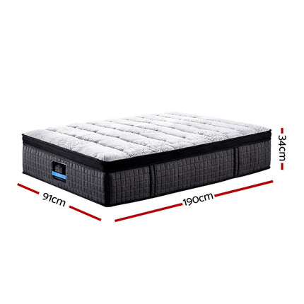 Giselle Bedding 34cm Mattress 9 Zone Latex Foam Single.
