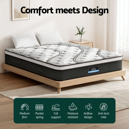 Giselle Bedding 32cm Mattress Euro Top Super King.