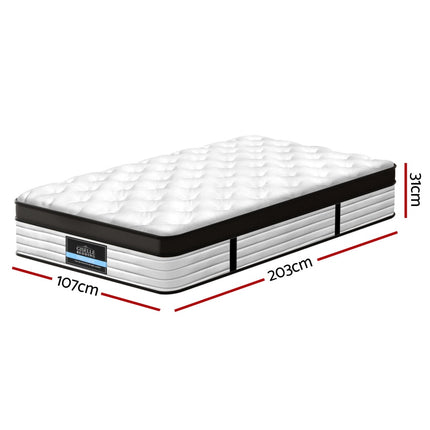Giselle Bedding 31cm Mattress Euro Top King Single.