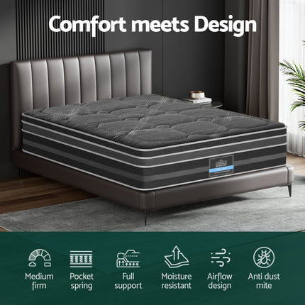 Giselle Bedding 35cm Mattress Bamboo Cover Double.