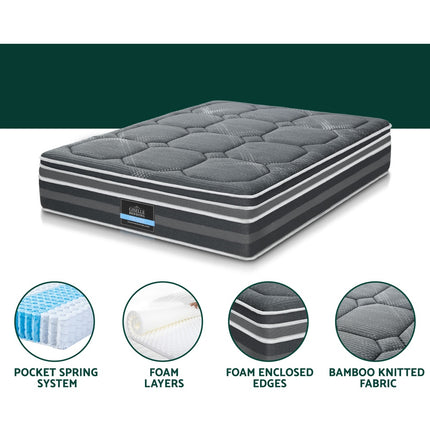 Giselle Bedding 35cm Mattress Bamboo Cover Double.