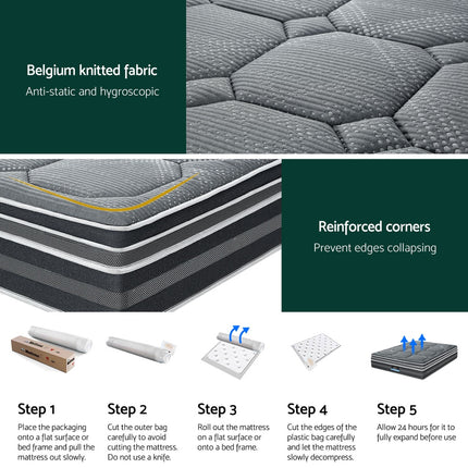 Giselle Bedding 35cm Mattress Bamboo Cover Double.