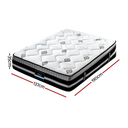 Giselle Bedding Double Mattress 35cm Bed in a Box Pocket Spring Gel Memory Foam.