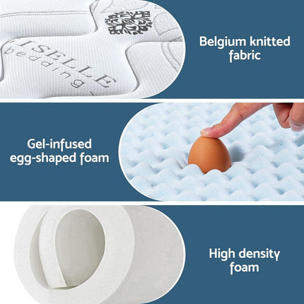 Giselle Bedding Double Mattress 35cm Bed in a Box Pocket Spring Gel Memory Foam.