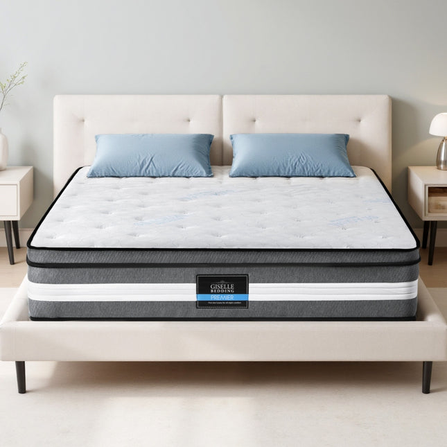 Giselle Bedding 30cm Mattress Gel Foam Pocket Spring Queen.