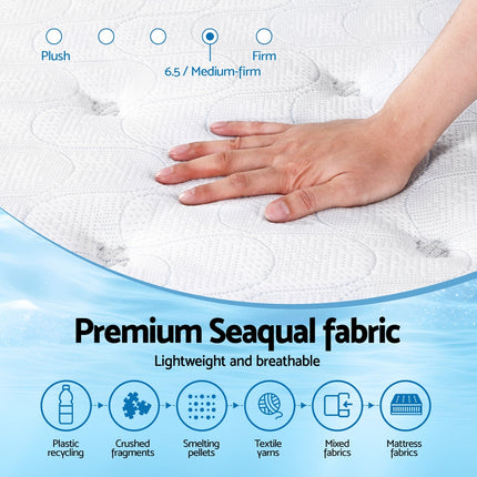 Giselle Bedding 30cm Mattress Gel Foam Pocket Spring Single.