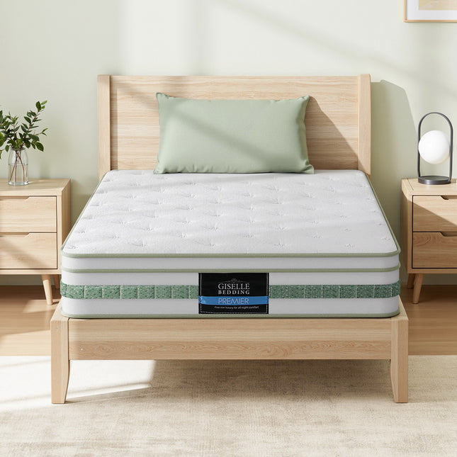 20cm Giselle Mattress King Single Green Tea Mattresses.
