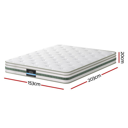 20cm Giselle Mattress Queen Green Tea Mattresses.