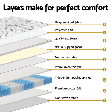 Giselle Bedding 30cm Mattress Medium Firm King Single.