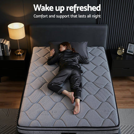 Giselle Bedding 34cm Single Mattress Hybrid, Pocket Spring Bed Mattress.