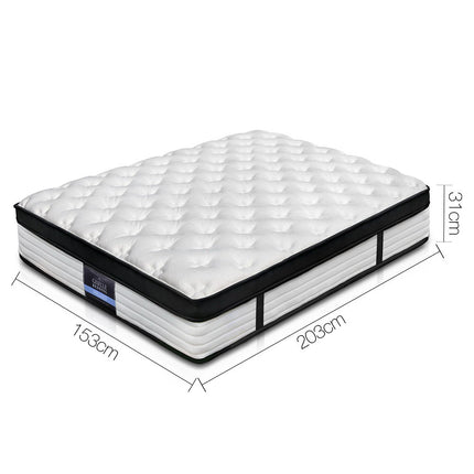 Giselle Bedding 31cm Mattress Euro Top Queen.