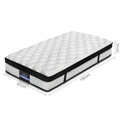 Giselle Bedding 31cm Mattress Euro Top Single.