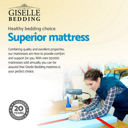 Giselle Bedding 34cm Mattress Bamboo Cover Queen.