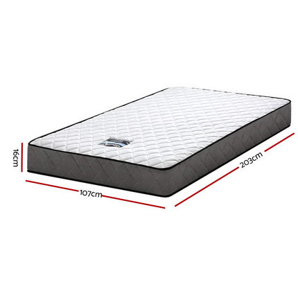 Giselle Bedding 16cm Mattress Tight Top King Single.