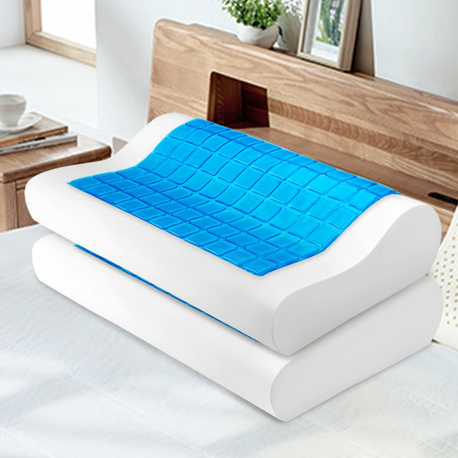 Giselle Bedding Contour Pillow Cool Gel Twin Pack.