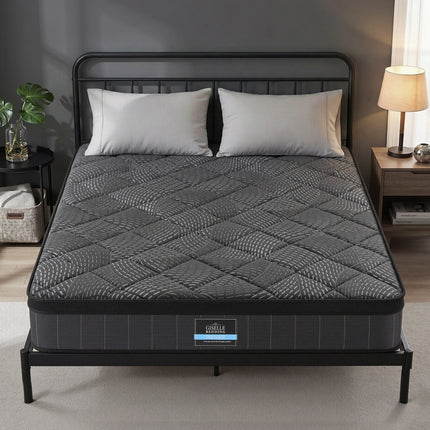 Giselle Bedding King Mattress 25cm Pocket Spring Latex Euro Top Medium Firm Bed.