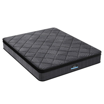 Giselle Bedding King Mattress 25cm Pocket Spring Latex Euro Top Medium Firm Bed.