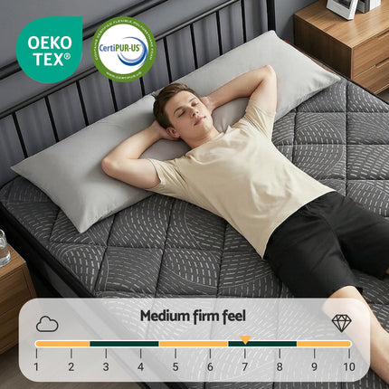 Giselle Bedding King Mattress 25cm Pocket Spring Latex Euro Top Medium Firm Bed.