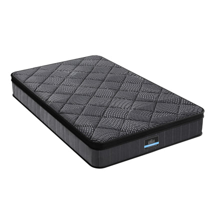 Giselle Bedding Single Mattress 25cm Pocket Spring Latex Euro Top Medium Firm Bed.