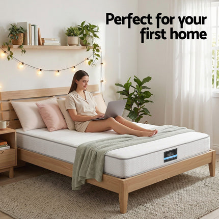 Giselle Double Mattress 20cm with Reinforced Edge Support Egg-Crate Foam.