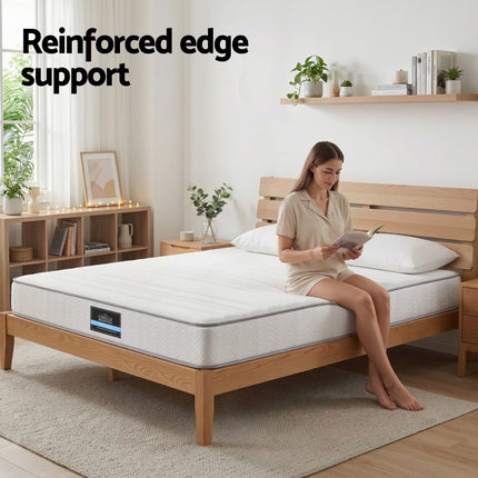 Giselle Double Mattress 20cm with Reinforced Edge Support Egg-Crate Foam.