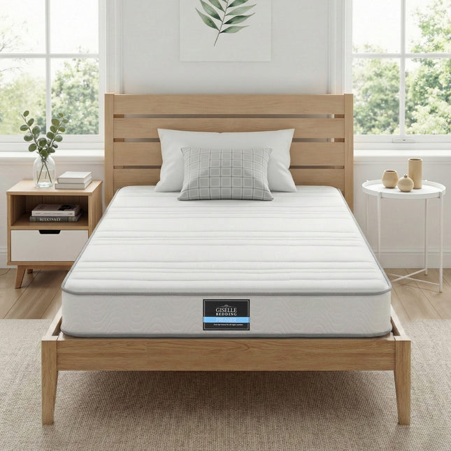 Giselle King Single Mattress 20cm with Reinforced Edge Support Egg-Crate Foam.