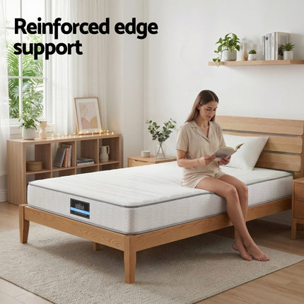 Giselle King Single Mattress 20cm with Reinforced Edge Support Egg-Crate Foam.