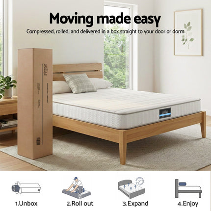 Giselle Queen Mattress 20cm with Reinforced Edge Support Egg-Crate Foam.