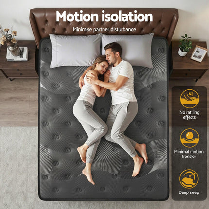 Giselle Bedding King Mattress 35cm Euro Top with Graphene Cooling Comfort Medium Firm.