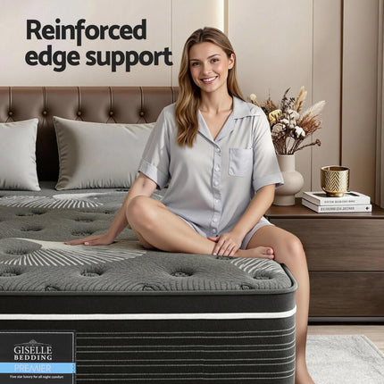 Giselle Bedding King Mattress 35cm Euro Top with Graphene Cooling Comfort Medium Firm.