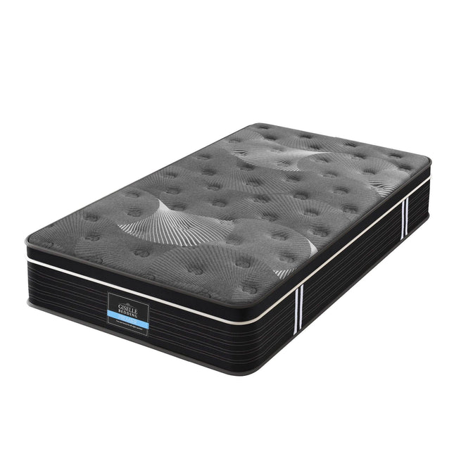 Giselle Bedding Single Mattress 35cm Euro Top with Graphene Cooling Comfort Medium Firm.