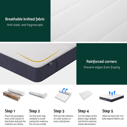 20cm Giselle Mattress Queen Bed Pocket Spring Mattresses.