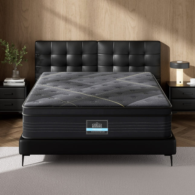 35cm Giselle Mattress King Bed Bamboo Pocket Firm Foam.