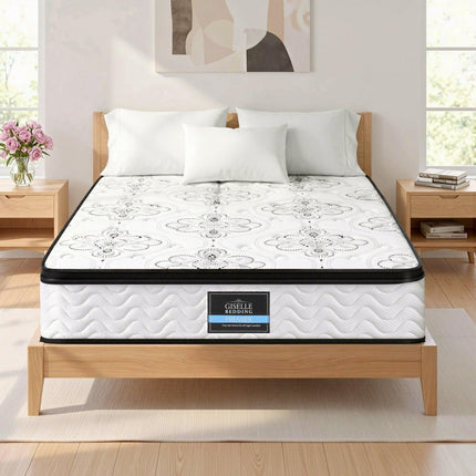 Giselle Bedding King Mattress 30cm Pocket Spring Euro Top Medium Firm Foam.