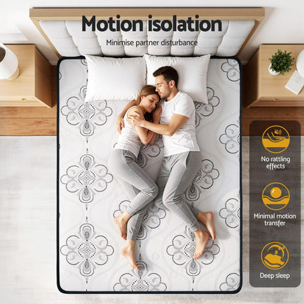 Giselle Bedding King Mattress 30cm Pocket Spring Euro Top Medium Firm Foam.