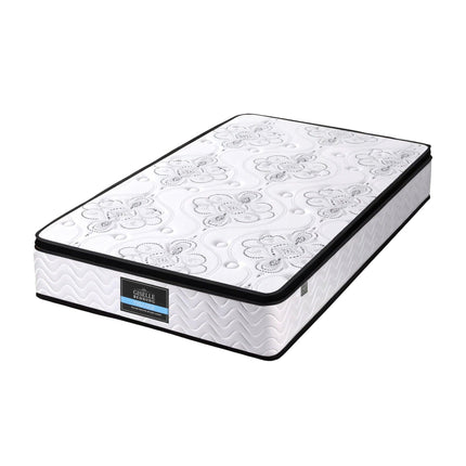 Giselle Bedding King Single Mattress 30cm Pocket Spring Euro Top Medium Firm Foam.